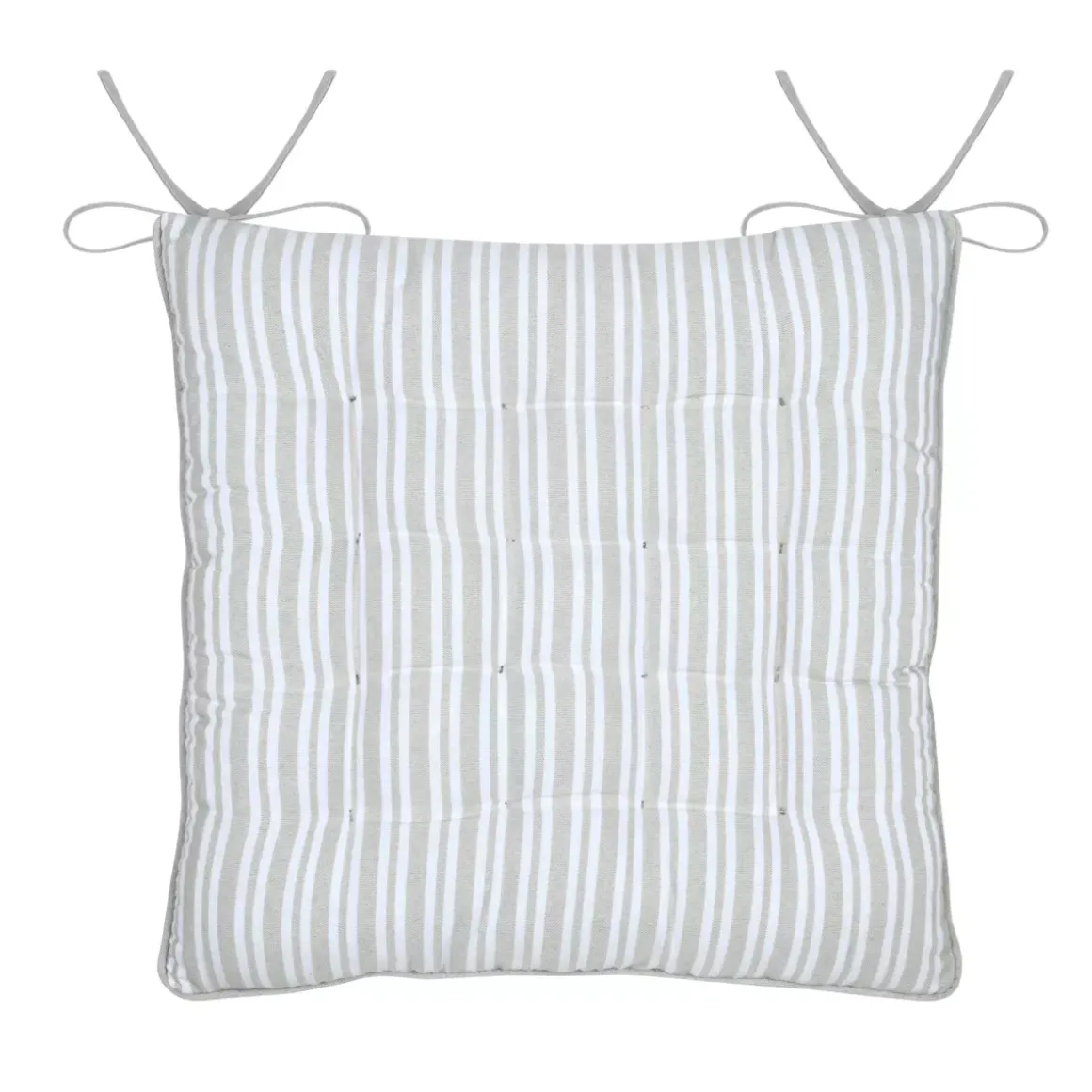 Cuscino per sedia quadrato in cotone (38 x 38 cm) Joséphine Grigio