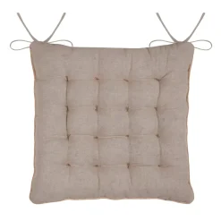 Cuscino per sedia quadrato in cotone (38 x 38 cm) Oriana Beige
