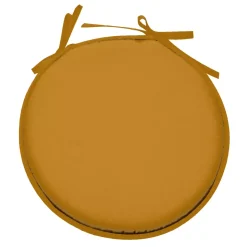 Cuscino per sedia rotondo Nelson Giallo curry