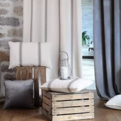 Cuscino quadrato cotone (50 cm) Montauban Grigio antracite