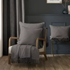 Cuscino quadrato cotone (60 x 60 cm) Sixtine Grigio ardesia