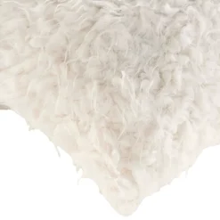 Cuscino quadrato ecopelliccia (45 x 45 cm) Pecora Ecru
