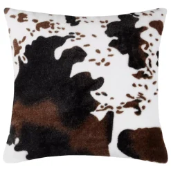 Cuscino quadrato finta pelliccia (40 cm) Mucca marrone