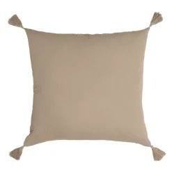 Cuscino quadrato garza di cotone (60 x 60 cm) Gaïa Marrone corda