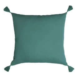 Cuscino quadrato garza di cotone (40 x 40 cm) Gaïa Blu ottanio