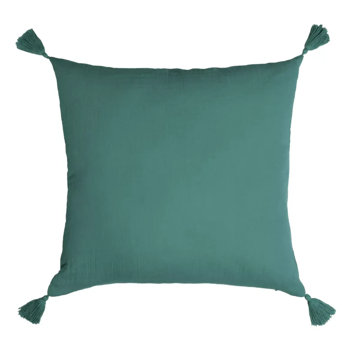 Cuscino quadrato garza di cotone (40 x 40 cm) Gaïa Blu ottanio