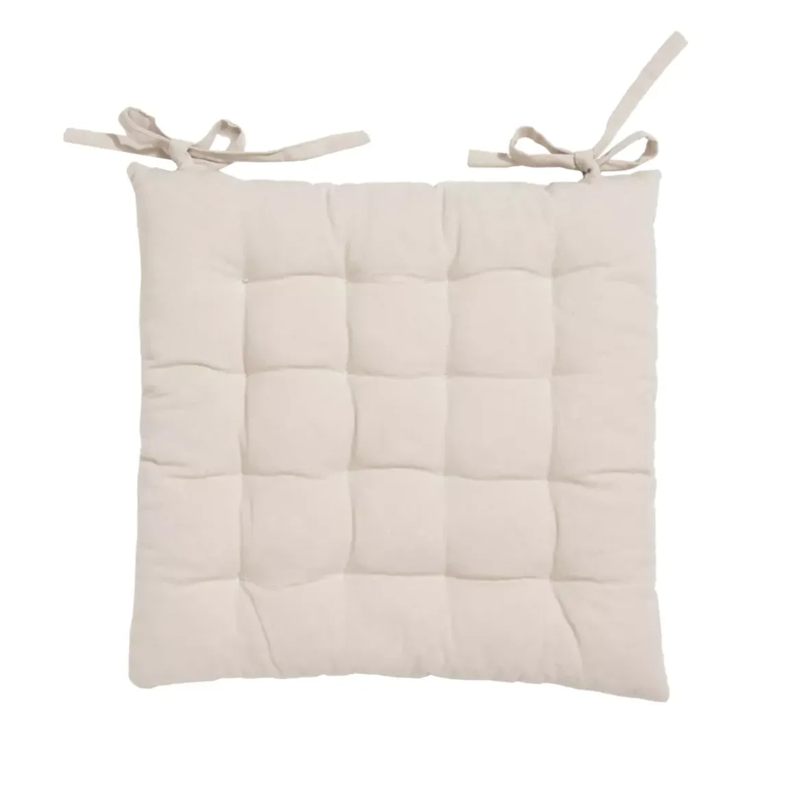Cuscino quadrato in cotone per sedia (40 x 40 cm) Pixel Beige