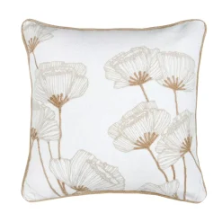 Cuscino quadrato in cotone (45 x 45 cm) Oriana Ecru