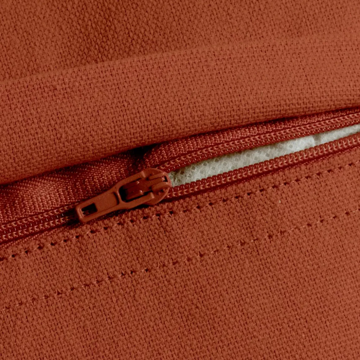 Cuscino quadrato in cotone (45 x 45 cm) Pixel frange Terracotta