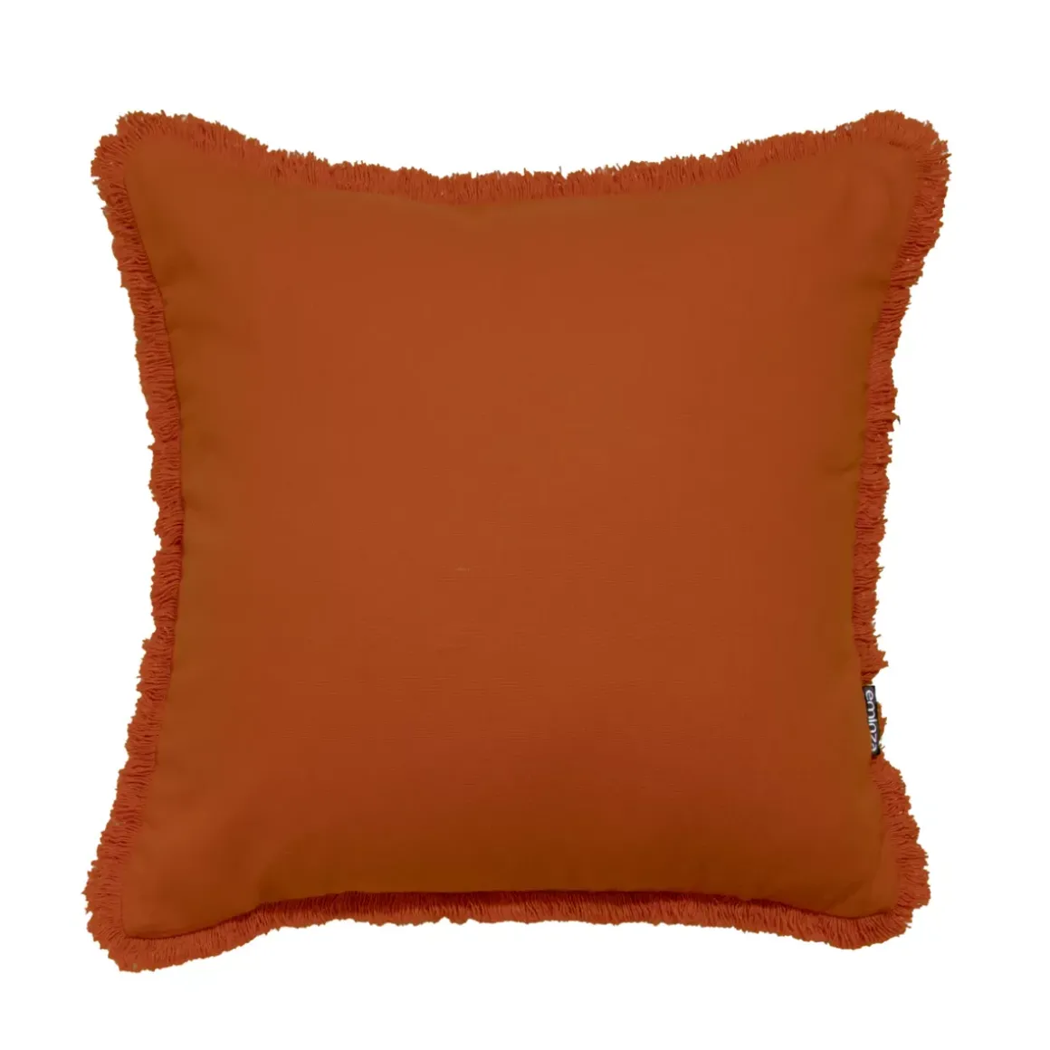 Cuscino quadrato in cotone (45 x 45 cm) Pixel frange Terracotta