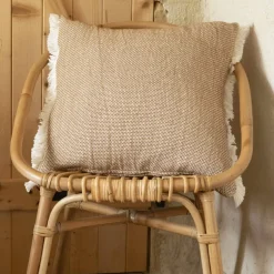 Cuscino quadrato in cotone (50 x 50 cm) Jamy Marrone