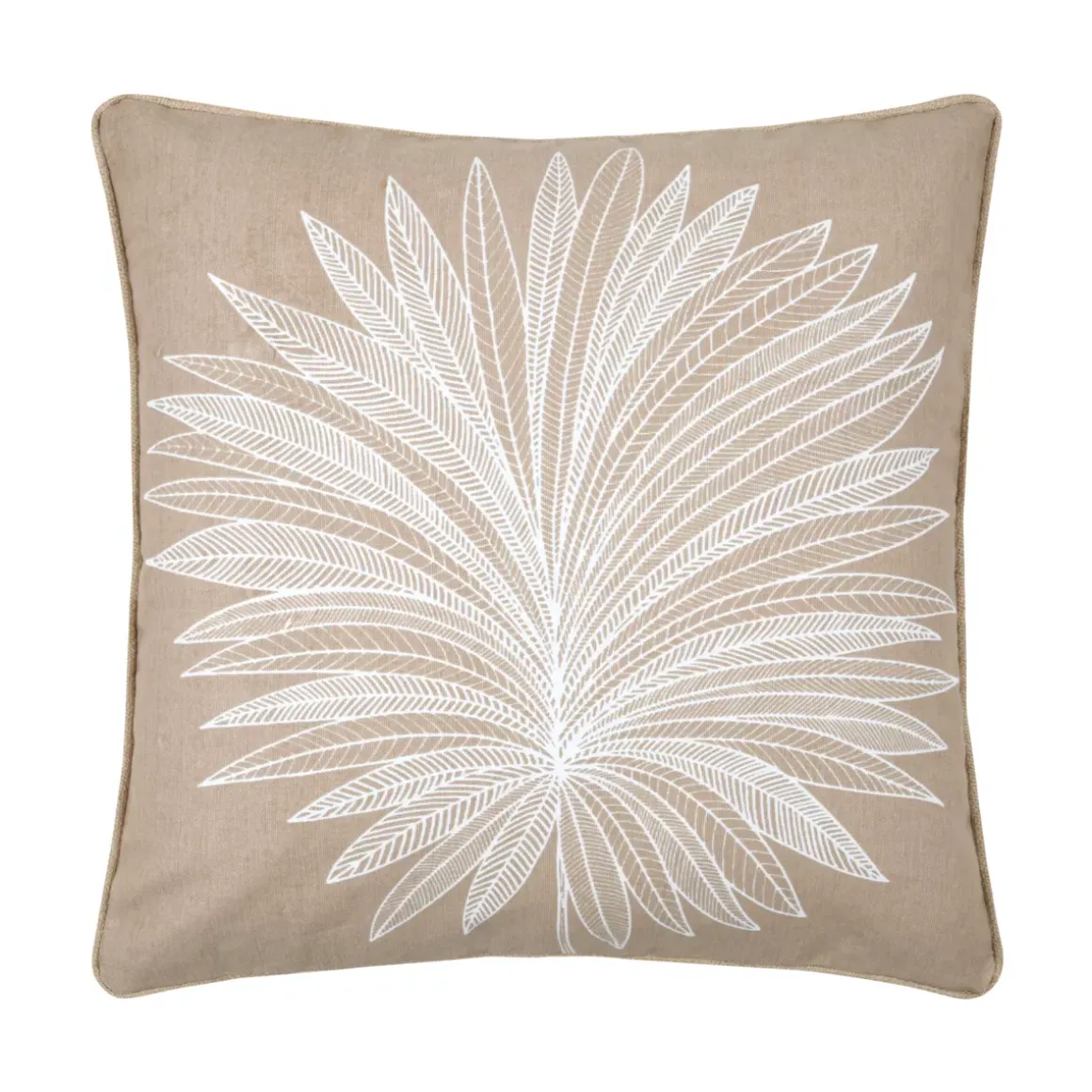 Cuscino quadrato in cotone (50 x 50 cm) Mekong Tortora