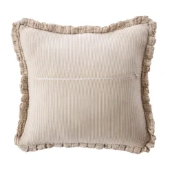 Cuscino quadrato in doppia garza di cotone (45 x 45 cm) Gaïa a righe Corda