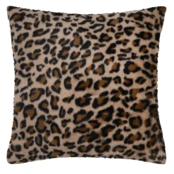 STOF Cuscini E Fodere-Cuscino quadrato in finta pelliccia di leopardo (45 x 45 cm) Fauves