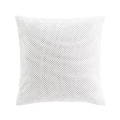Cuscino quadrato in flanella in rilievo (45 x 45 cm) Java Bianco
