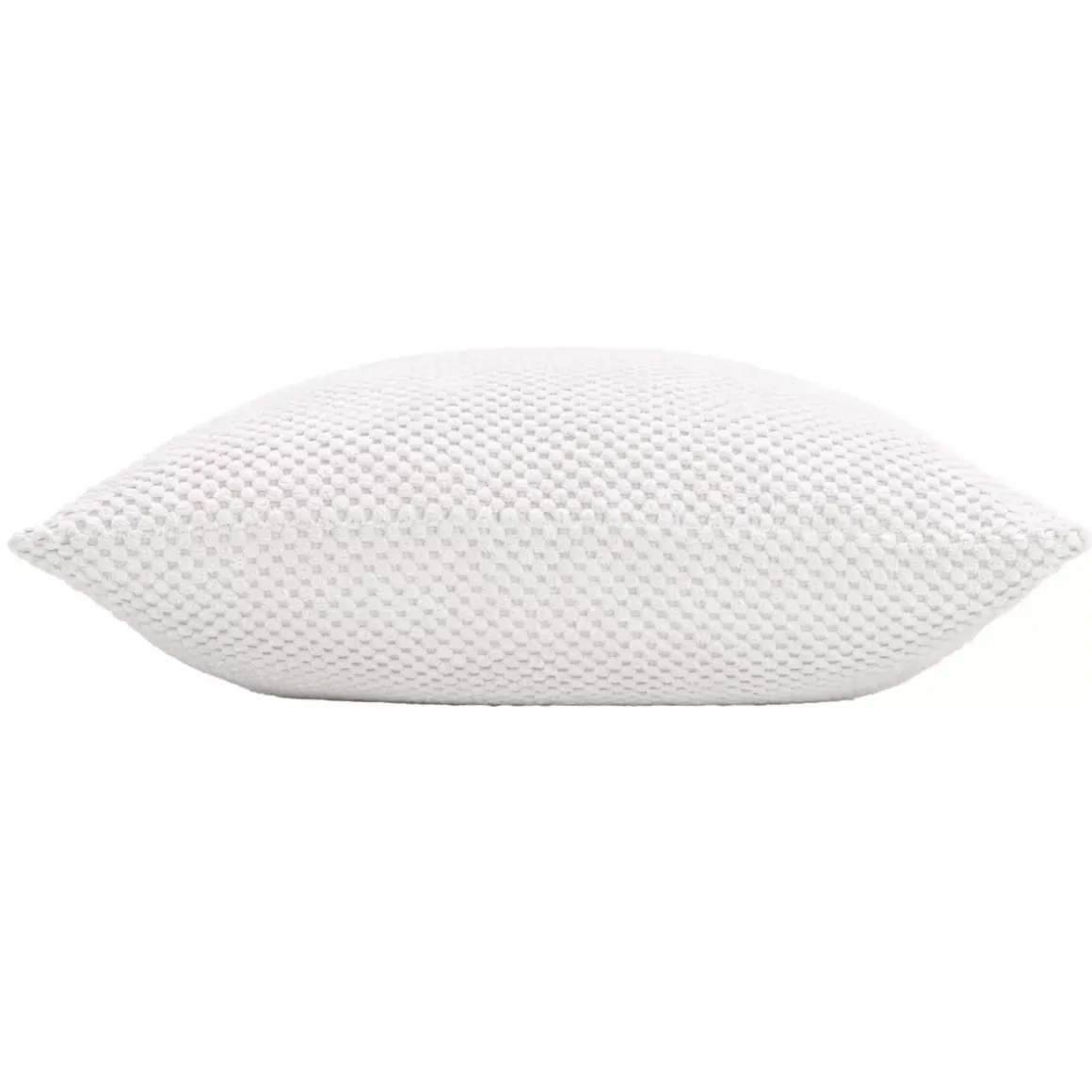 Cuscino quadrato in flanella in rilievo (45 x 45 cm) Java Bianco