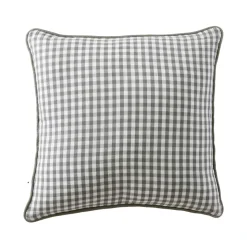 Cuscino quadrato in garza di cotone (45 x 45 cm) Gaïa vichy Verde rosmarino