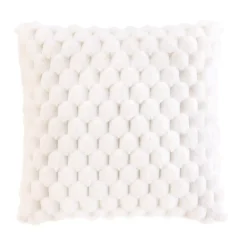 Cuscino quadrato in similpelliccia (45 x 45 cm) Frosty Ecru