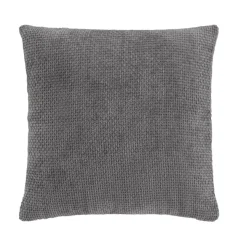 Cuscino quadrato in velluto (45 x 45 cm) Leo Grigio Antracite