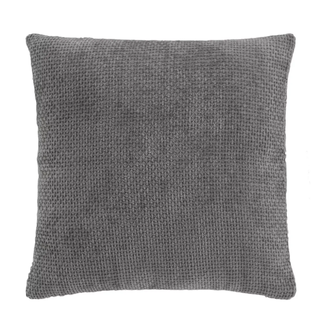 Cuscino quadrato in velluto (45 x 45 cm) Leo Grigio Antracite