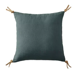 Cuscino quadrato lino lavato (45 cm) Louise Grigio ardesia