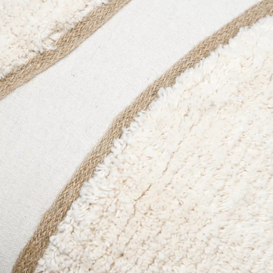 Cuscino quadrato tufted (45 x 45 cm) Blokken Ecru
