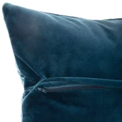 Cuscino quadrato velluto (40 x 40 cm) Dolce Blu ottanio