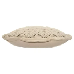 Cuscino quadrato (40 x 40 cm) Macramè Beige