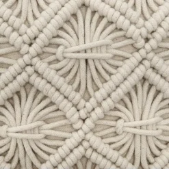Cuscino quadrato (40 x 40 cm) Macramè Beige