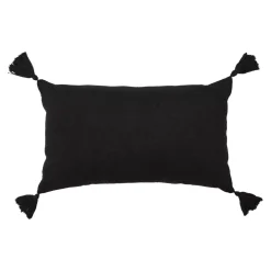 Cuscino rettangolare cotone e juta (30 x 50 cm) Nama Nero