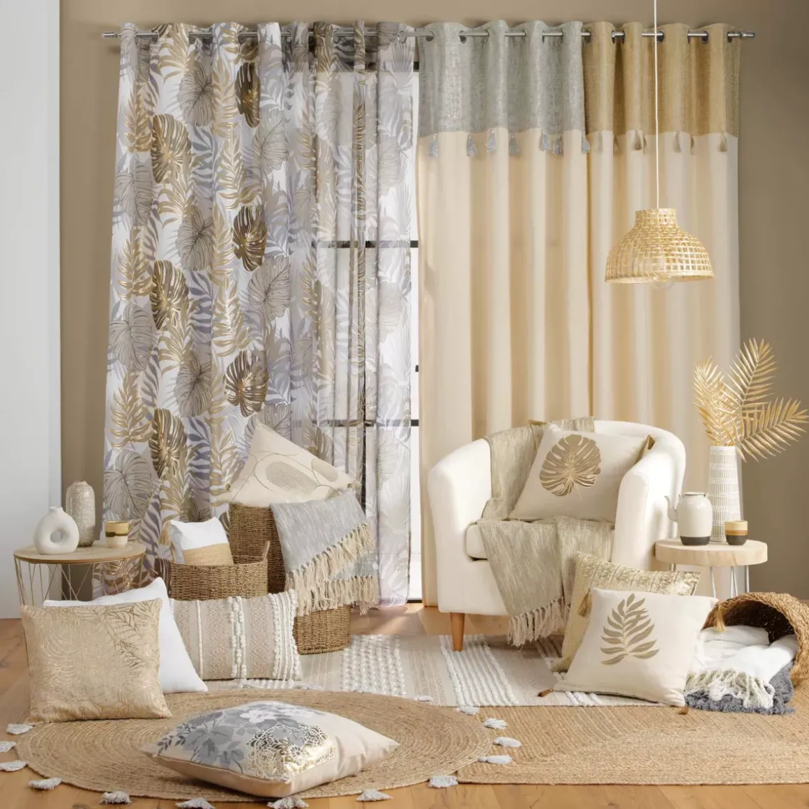 Cuscino rettangolare cotone (30 x 50 cm) Blanca Beige