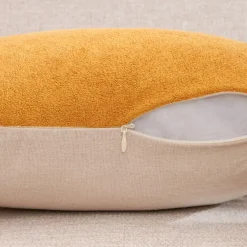 Cuscino rettangolare in bouclé (30 x 50 cm) Ava Giallo ocra