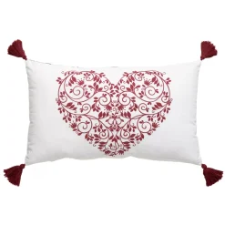 Cuscino rettangolare in cotone (30 x 50 cm) Megeve Rosso