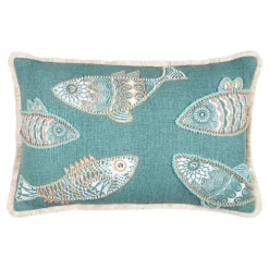 Cuscino rettangolare in cotone (35 x 50 cm) Barbados Verde celadon