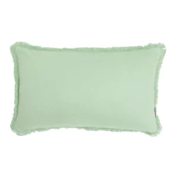 Cuscino rettangolare in cotone (40 x 60 cm) Pixel frange Verde menta