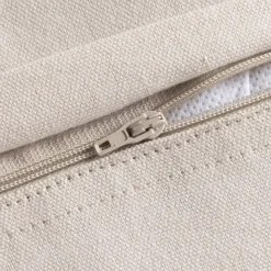 Cuscino rettangolare in cotone (40 x 60 cm) Pixel frange Beige