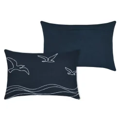 Cuscino rettangolare in cotone (40 x 60 cm) Bordemer Blu jeans