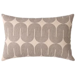 Cuscino rettangolare in cotone (40 x 60 cm) Ondine Nero