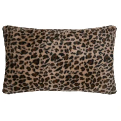 Cuscino rettangolare in finta pelliccia leopardata (50 x 80 cm) Fauves Camel