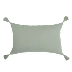 Cuscino rettangolare in garza di cotone (40 x 60 cm) Gaia Verde eucalipto