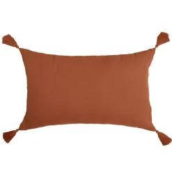 Cuscino rettangolare in garza di cotone (40 x 60 cm) Gaia Terracotta