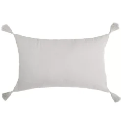 Cuscino rettangolare in garza di cotone (40 x 60 cm) Gaia Grigio nuvola