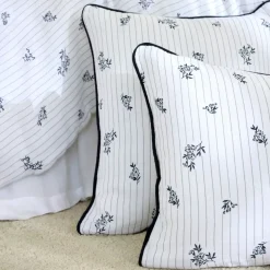 Cuscino rettangolare in garza di cotone (40 x 60 cm) Gaïa Iris Blu