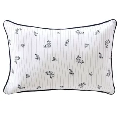 Cuscino rettangolare in garza di cotone (40 x 60 cm) Gaïa Iris Blu