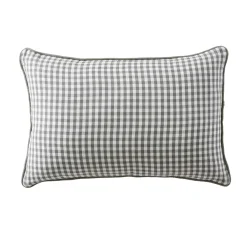 EMINZA Cuscini E Fodere-Cuscino rettangolare in garza di cotone (40 x 60 cm) Gaïa vichy Verde rosmarino