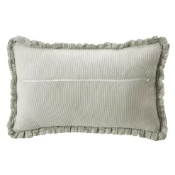 EMINZA Cuscini E Fodere-Cuscino rettangolare in garza di cotone (40 x 60 cm) Gaïa a righe Verde eucalipto