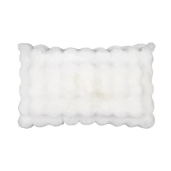 Cuscino rettangolare in pelliccia sintetica (50 x 80 cm) Nebraska Ecru