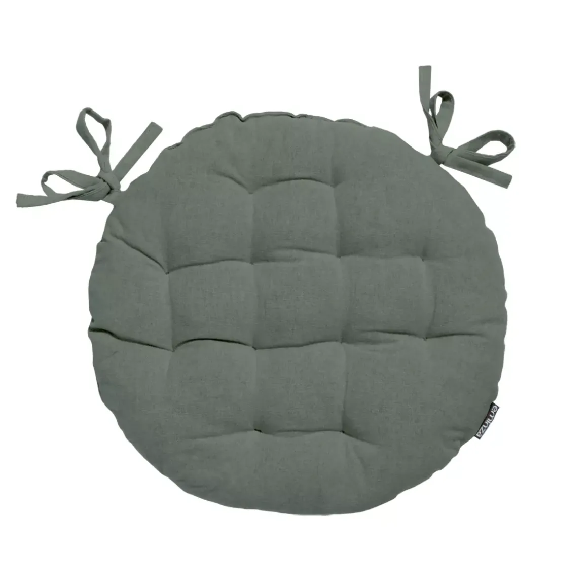 Cuscino rotondo in cotone per sedia (40 cm) Pixel Verde cachi