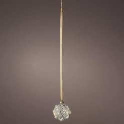 KAEMINGK Decorazioni E Oggetti Natalizi|Oggetti Decorativi E Illuminati-Decorazione da appendere luminosa a pile 30 LED (D14 cm) Vintage /bianco caldo
