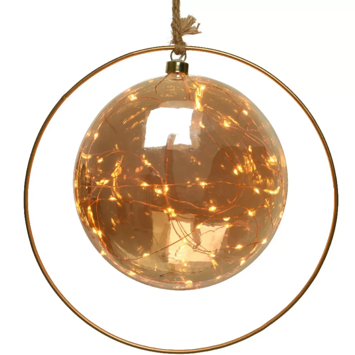 KAEMINGK Decorazioni E Oggetti Natalizi|Oggetti Decorativi E Illuminati-Decorazione da appendere luminosa a pile 30 LED (D20 cm) Luna d'Inverno /bianco caldo